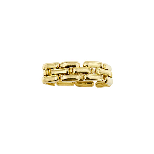 Bague 55 Bague maille panthère en or jaune 18 ct 58 Facettes 36256