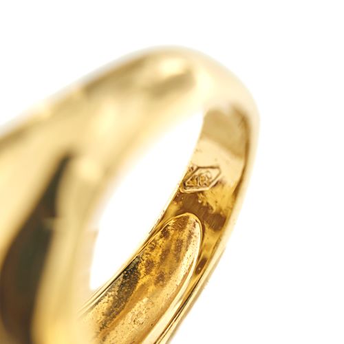 Bague 57 Bague bandeau ovale bombée en or jaune 18 ct avec rubis, saphirs et émeraudes 58 Facettes 34063