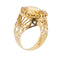 Bague 54 Bague petit doigt - Citrine en or rose 18 ct 58 Facettes 32407