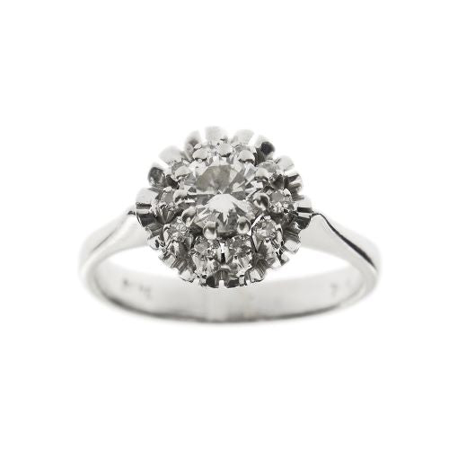 Bague Bague - Diamants 0,60 ct en or blanc 18 kt 58 Facettes 18364
