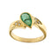 Bague Bague en or jaune 18 ct avec émeraude et diamants 58 Facettes 24033