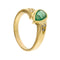 Bague Bague en or jaune 18 ct avec émeraude et diamants 58 Facettes 24033