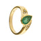 Bague Bague en or jaune 18 ct avec émeraude et diamants 58 Facettes 24033