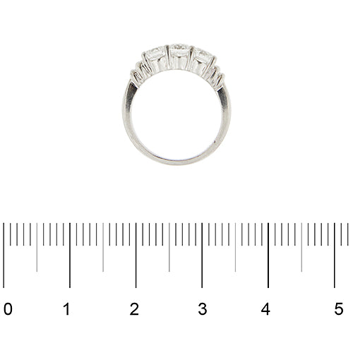 Bague 51 Bague trilogy - 3 diamants taille brillant en platine 950 58 Facettes 40622