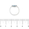 Bague 54 Bague en or blanc 18 ct avec topaze et diamants 58 Facettes 32814