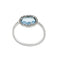 Bague 54 Bague en or blanc 18 ct avec topaze et diamants 58 Facettes 32814