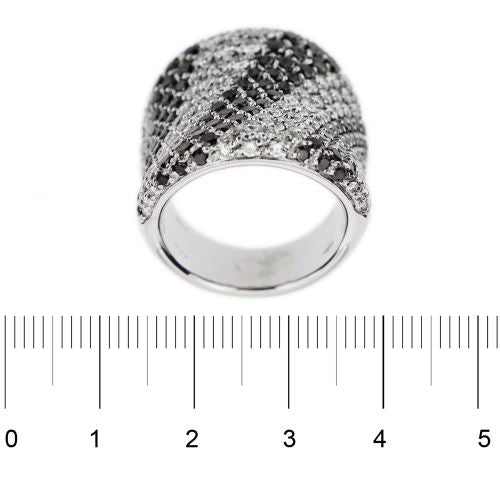 Bague 55 Bague bandeau - Diamants en or blanc 18 ct 58 Facettes 25639