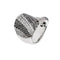 Bague 55 Bague bandeau - Diamants en or blanc 18 ct 58 Facettes 25639
