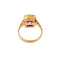 Bague Bague - Saphir rose synthétique rectangulaire 5,50 ct en or rose 18 ct 58 Facettes 36848