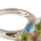 Bague 53 Bague bouquet - Bague en or blanc 18 ct avec perle et diamants 58 Facettes 30439