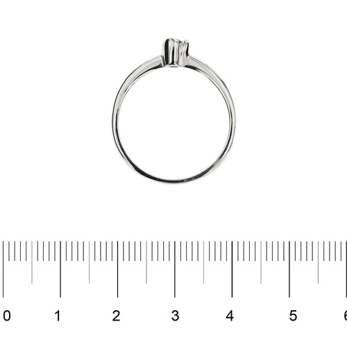 Bague Salvini - Bague solitaire en or blanc 18 ct avec diamant 0,10 ct 58 Facettes 29529