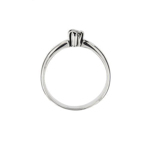 Bague Salvini - Bague solitaire en or blanc 18 ct avec diamant 0,10 ct 58 Facettes 29529
