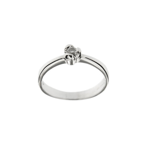 Bague Salvini - Bague solitaire en or blanc 18 ct avec diamant 0,10 ct 58 Facettes 29529
