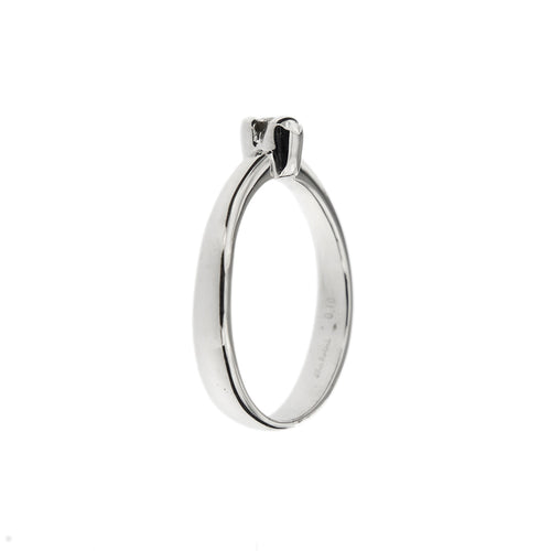 Bague Salvini - Bague solitaire en or blanc 18 ct avec diamant 0,10 ct 58 Facettes 29529