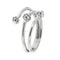 Bague 55 Bague contrariée - Or blanc 18 ct et diamants 58 Facettes 27557