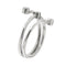 Bague 55 Bague contrariée - Or blanc 18 ct et diamants 58 Facettes 27557