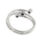 Bague 55 Bague contrariée - Or blanc 18 ct et diamants 58 Facettes 27557