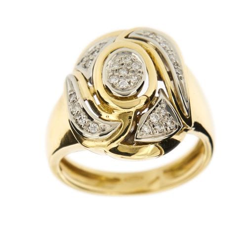 Bague Bague - Or jaune 18 carats et or blanc, diamants 58 Facettes 33599