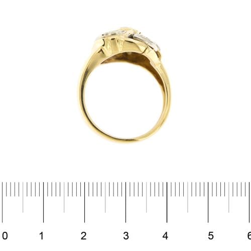 Bague Bague - Or jaune 18 carats et or blanc, diamants 58 Facettes 33599