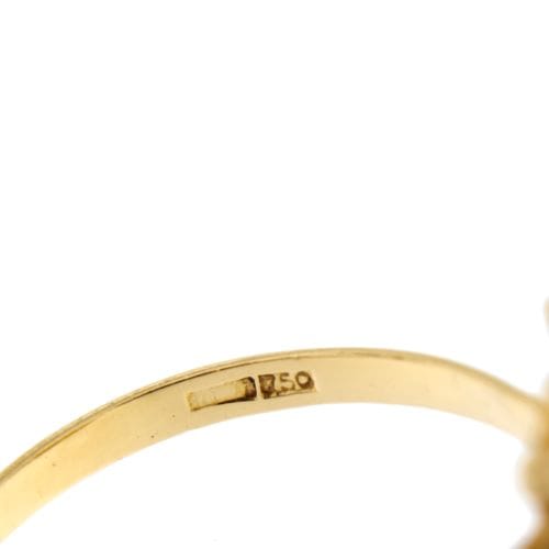 Bague 52 Bague animalier - Coccinelle émaillée en or jaune 18 kt 58 Facettes 20413
