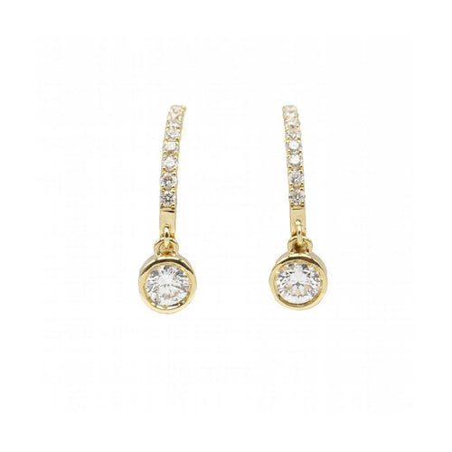 Boucles d'oreilles NAO - Boucles d'oreilles en or jaune 18 ct et diamants de laboratoire 58 Facettes UKD362918MM