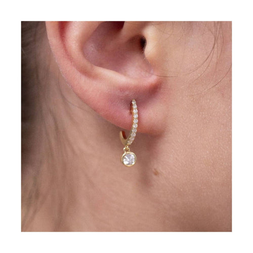 Boucles d'oreilles NAO - Boucles d'oreilles en or jaune 18 ct et diamants de laboratoire 58 Facettes UKD362918MM