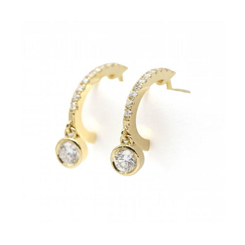 Boucles d'oreilles NAO - Boucles d'oreilles en or jaune 18 ct et diamants de laboratoire 58 Facettes UKD362918MM