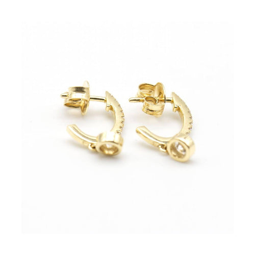 Boucles d'oreilles NAO - Boucles d'oreilles en or jaune 18 ct et diamants de laboratoire 58 Facettes UKD362918MM