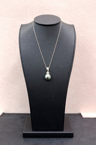 Collier Collier - Pendentif perle de Tahiti et diamants en or blanc 750 58 Facettes 434651