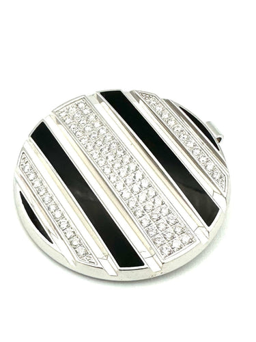 Pendentif Chaumet Class One Croisière - Pendentif en or blanc 18K, émail et diamants 58 Facettes CHAUMET Pend