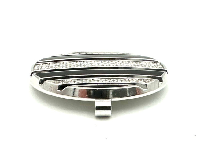 Pendentif Chaumet Class One Croisière - Pendentif en or blanc 18K, émail et diamants 58 Facettes CHAUMET Pend