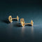 Boucles d'oreilles Boucles d’oreilles - Croix pavées de diamants en or jaune 18 carats 58 Facettes 384
