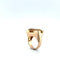 Bague 51.5 Bague Tank - Citrine en or 58 Facettes bague
