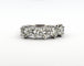 Bague 54 Demi-alliance américaine - Bague en or blanc 18 carats et diamants 58 Facettes 90868