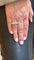 Bague 54 Demi-alliance américaine - Bague en or blanc 18 carats et diamants 58 Facettes 90868