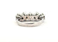 Bague 54 Demi-alliance américaine - Bague en or blanc 18 carats et diamants 58 Facettes 90868