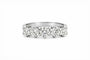 Bague 55 Demi-alliance - Bague en or blanc 18 carats et diamants 58 Facettes 90869