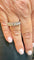 Bague 55 Demi-alliance - Bague en or blanc 18 carats et diamants 58 Facettes 90869