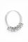 Bague 55 Demi-alliance - Bague en or blanc 18 carats et diamants 58 Facettes 90869