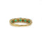 Bague 55 Demi-alliance - Bague en or jaune 750 sertie de diamants et émeraudes 58 Facettes 260100R