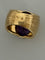 Bague 52.5 Bague bandeau en or jaune godronné et améthyste 58 Facettes LOT 7525
