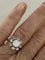 Bague 54 Bague marguerite - Bague en or gris 18k et diamants 58 Facettes LOT 7485