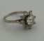 Bague 54 Bague marguerite - Bague en or gris 18k et diamants 58 Facettes LOT 7485