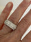 Bague 54 Bague en or gris 18k pavée de diamants 58 Facettes LOT 7424