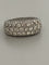 Bague 54 Bague en or gris 18k pavée de diamants 58 Facettes LOT 7424