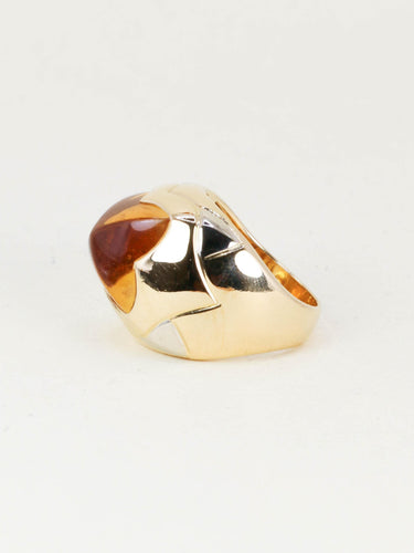 Bague 52 BVLGARI Bague pyramide or jaune citrine pain de sucre 58 Facettes 1266.7