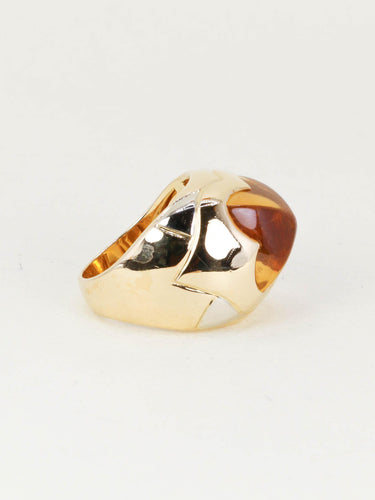 Bague 52 BVLGARI Bague pyramide or jaune citrine pain de sucre 58 Facettes 1266.7