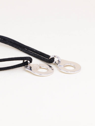 Bracelet DINH VAN Bracelet Menottes R12 or blanc cordon noir 58 Facettes 1215.8