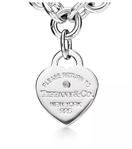 Collier Collier cœur en argent 925 avec chaîne Tiffany & Co. 58 Facettes 22708