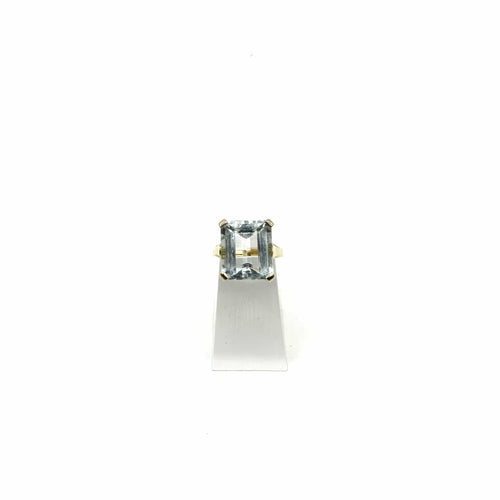 Bague 52 Bague en or jaune 750 millièmes avec aigue-marine 7,47 ct 58 Facettes Z15B51818